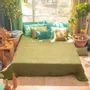 Throw blankets - Etamine Quilt 220X240 Cm Etamine 2 Kaki - EN FIL D'INDIENNE...