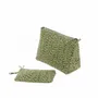 Rideaux et voilages - LIERRE Set de 2 Trousses plates et de toilette LIERRE OLIVE - EN FIL D'INDIENNE...