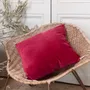 Coussins textile - LYRIC Housse de Coussin 45x45 cm TERRE ROUGE - EN FIL D'INDIENNE...