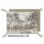 Bed linens - Manosque Cushion Cover 25X35 Cm Monochrome Print Ananbo Manosque Lin - EN FIL D'INDIENNE...
