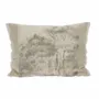 Linge de lit - MANOSQUE Housse de coussin 40x55 cm imprimé monochrome Ananbô BEIGE - EN FIL D'INDIENNE...