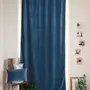 Rideaux et voilages - MEDICIS rideau occultant en velours de coton 130x280cm  couleur DENIM - EN FIL D'INDIENNE...