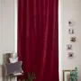 Rideaux et voilages - MEDICIS rideau occultant en velours de coton 130x280cm TERRE ROUGE - EN FIL D'INDIENNE...