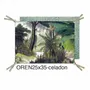 Fabric cushions - Orenoque Funda De Cojin Estampada Ananbo 25X35 Cm Orenoque Celadon - EN FIL D'INDIENNE...