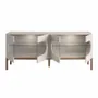 Sideboards - Gray and walnut wood sideboard with interior lighting - ANGEL CERDÁ