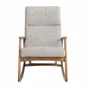 Armchairs - Grey fabric rocking armchair - ANGEL CERDÁ
