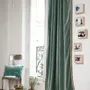 Curtains and window coverings - MEDICIS CELADON cotton velvet blackout curtain 130x280cm - EN FIL D'INDIENNE...