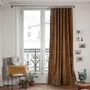 Rideaux et voilages - MEDICIS rideau occultant en velours de coton130x280cm TAUPE - EN FIL D'INDIENNE...