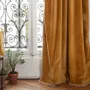 Curtains and window coverings - MEDICIS cotton velvet blackout curtain 130x280cm TOBACCO - EN FIL D'INDIENNE...