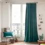 Curtains and window coverings - MEDICIS CANARD cotton velvet blackout curtain 130x280cm - EN FIL D'INDIENNE...