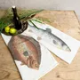Épicerie fine - SALMON & TURBOT  ǀ  Torchons en 100% lin lavé - LINOROOM 100% LINEN TEXTILES
