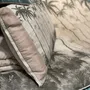 Fabric cushions - BADALPUR Ananbo monochrome printed linen cushion cover 40x55 cm Beige - EN FIL D'INDIENNE...
