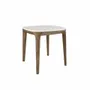 Tables basses - Table d'angle carrée en marbre porcelaine et noyer - ANGEL CERDÁ
