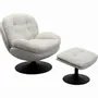 Armchairs - Swivel Armchair + Stool Standford - KARE DESIGN