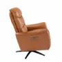 Armchairs - Brown leather swivel armchair - ANGEL CERDÁ