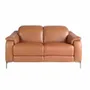 Sofas - 2 seater relax sofa in brown leather - ANGEL CERDÁ