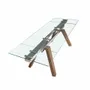 Dining Tables - Rectangular tempered glass extending dining table - ANGEL CERDÁ