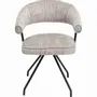 Chaises - Chaise pivotante Arabella argent - KARE DESIGN