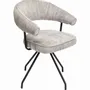 Chaises - Chaise pivotante Arabella argent - KARE DESIGN