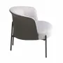 Armchairs - Grey fabric and dark grey leatherette armchair - ANGEL CERDÁ