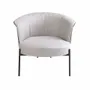 Armchairs - Grey fabric and dark grey leatherette armchair - ANGEL CERDÁ