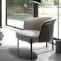 Armchairs - Grey fabric and dark grey leatherette armchair - ANGEL CERDÁ