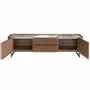 TV stands - Walnut and dark metallised steel TV cabinet with porcelain marble top - ANGEL CERDÁ