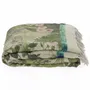 Bed linens - COCHIN Ananbo printed linen throw 140x250 cm CELADON - EN FIL D'INDIENNE...