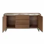 Sideboards - Walnut and dark metallised steel sideboard with porcelain marble top - ANGEL CERDÁ