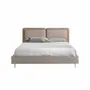 Beds - Mink leatherette and grey fabric bed - ANGEL CERDÁ