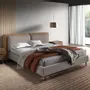 Beds - Mink leatherette and grey fabric bed - ANGEL CERDÁ