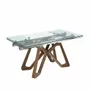 Dining Tables - Rectangular tempered glass extending dining table - ANGEL CERDÁ