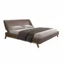 Beds - Chocolate brown leatherette bed - ANGEL CERDÁ