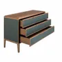 Chests of drawers - Dark green and walnut pvc chest of drawers - ANGEL CERDÁ