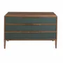 Chests of drawers - Dark green and walnut pvc chest of drawers - ANGEL CERDÁ