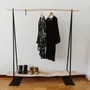 Decorative objects - STEEL AND EUCALYPTUS WOOD RACK WITH LOW SHELF - COSYDAR-DECO
