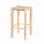 Tabourets - Tabouret haut tressé en corde et bois d'eucalyptus - MATOU - HYDILE
