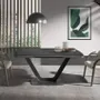 Dining Tables - Oval Barrel porcelain marble extending dining table - ANGEL CERDÁ