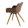 Chairs - Brown leatherette upholstered Dining table chair - ANGEL CERDÁ