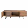 TV stands - Walnut and black steel TV stand - ANGEL CERDÁ