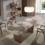 Dining Tables - Rectangular porcelain marble and walnut dining table - ANGEL CERDÁ