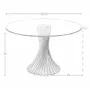 Dining Tables - Round tempered glass and walnut dining table - ANGEL CERDÁ