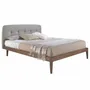Beds - Grey fabric tufted bed - ANGEL CERDÁ