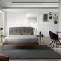 Beds - Grey fabric tufted bed - ANGEL CERDÁ