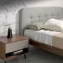 Beds - Grey fabric tufted bed - ANGEL CERDÁ