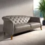 Sofas - Chester sofa 3 seater grey leather - ANGEL CERDÁ