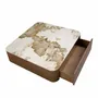 Coffee tables - Porcelain marble and walnut square coffee table - ANGEL CERDÁ