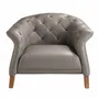 Armchairs - Grey leather armchair - ANGEL CERDÁ