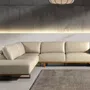 Sofas - Corner sofa left sand leather - ANGEL CERDÁ