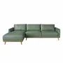 Sofas - Left chaise longue sofa in green leather - ANGEL CERDÁ